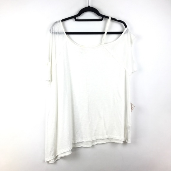 NWT Free People Coraline Cold Shoulder Tee Large - Picture 4 of 4